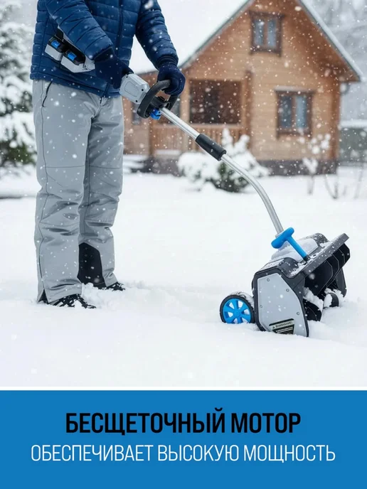 DEKO Снегоуборщик ST40, 20В, 2 АКБ 4.0Ач, вариант, фото 4