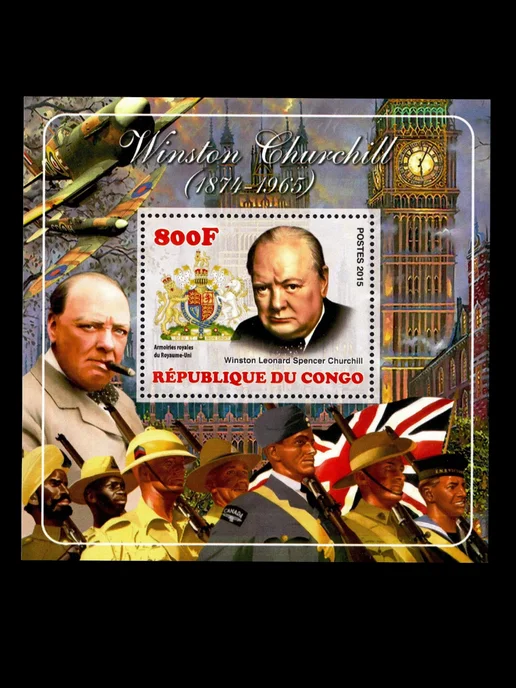 Набор блоков Конго Уинстон Черчилль - история жизни, 4 шт, фото 5