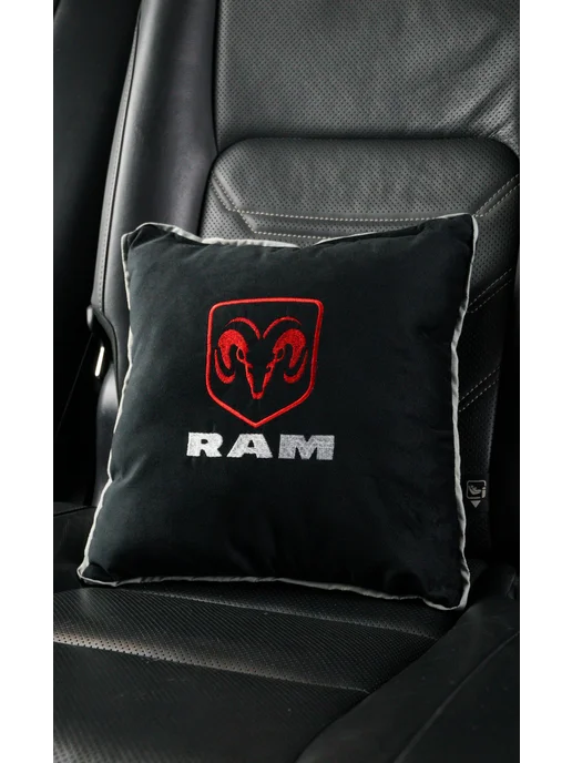 Dekos Подушка в машину с вышивкой для RAM, черный, фото 3