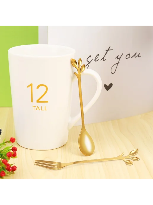 5Spoon+5Forks Stainless Steel Leaf Coffee Cake Spoon Fork, вариант, фото 2