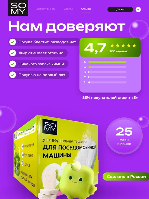 Таблетки для посудомоечной машины 25 шт, 25 шт, фото 2