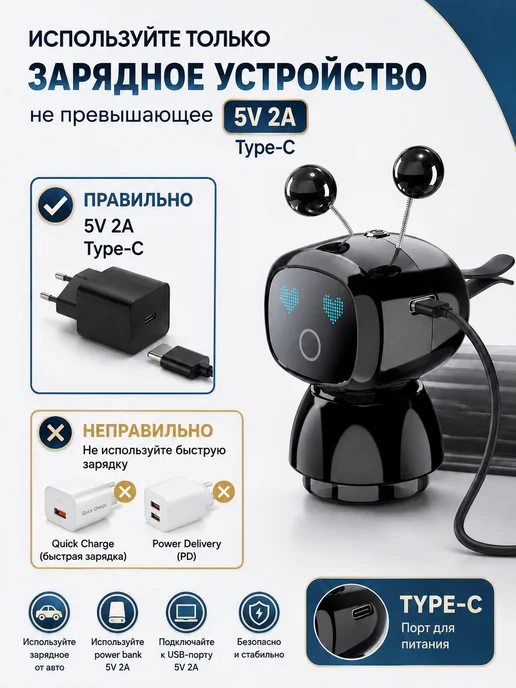 Ароматизатор в машину робот на дефлектор набор, черный, фото 2