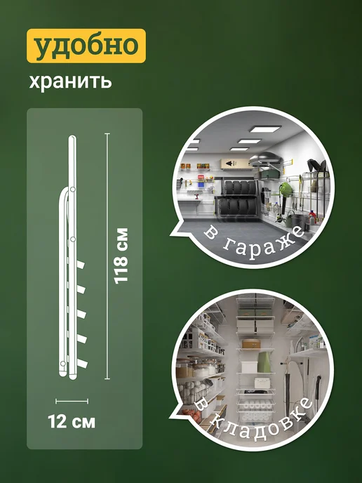 Новая высота Стремянка алюминиевая 3 широкие ступени 130 мм, серый, фото 4