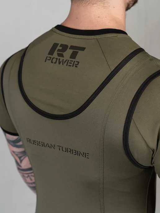Russian Turbine Трико атлетическое усиленное для соревнований POWER PRO, зеленый, фото 6