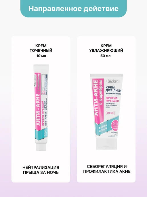 БьютиЦевтика Набор от прыщей с салициловой кислотой и серебром, серебристый, фото 4