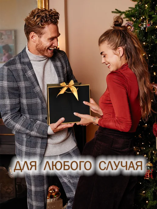 Пакет подарочный чёрный с бантом, черный, фото 2