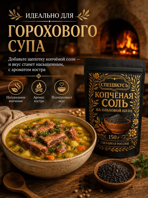 Спецвкусъ Копчёная соль на Ольхе пищевая 150 г, 150 г, фото 3