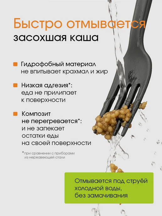 Походный набор столовых приборов, серый, фото 6
