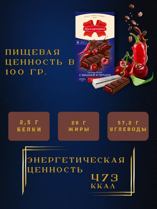 Коммунарка Шоколад темный с начинкой набор, вариант, фото 4