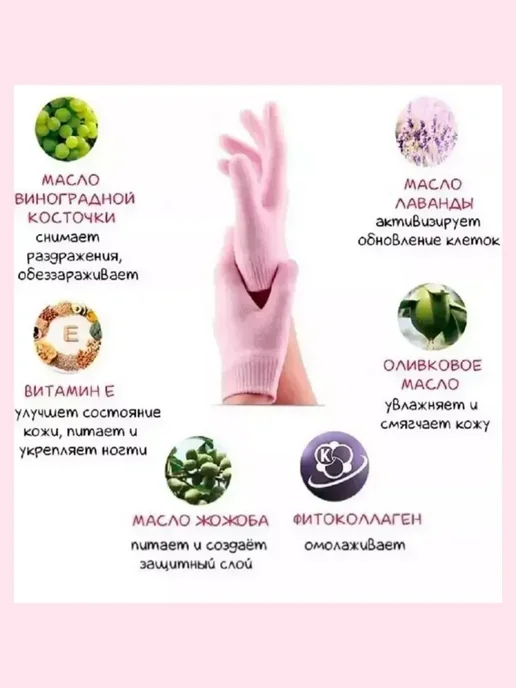 Гелевые перчатки для рук увлажняющие, вариант, фото 3