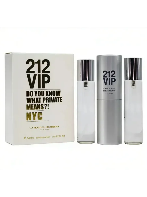 набор подарочный Мини набор духов 212 VIP Carolina Herrera-212 вип 3*20 мл, 3x20