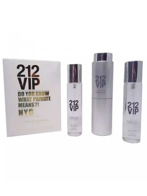набор подарочный Мини набор духов 212 VIP Carolina Herrera-212 вип 3*20 мл, 3x20, фото 2