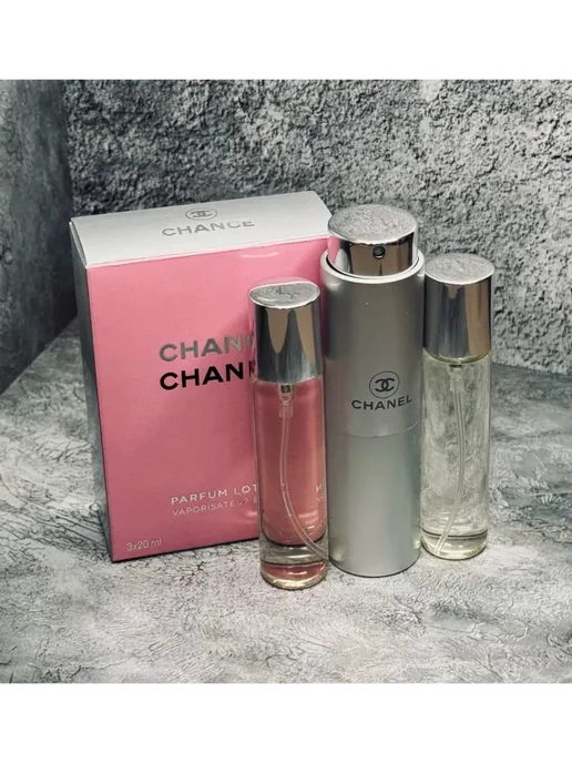набор подарочный Мини набор духов Chanel Chance- шанель Шансе, 3 шт