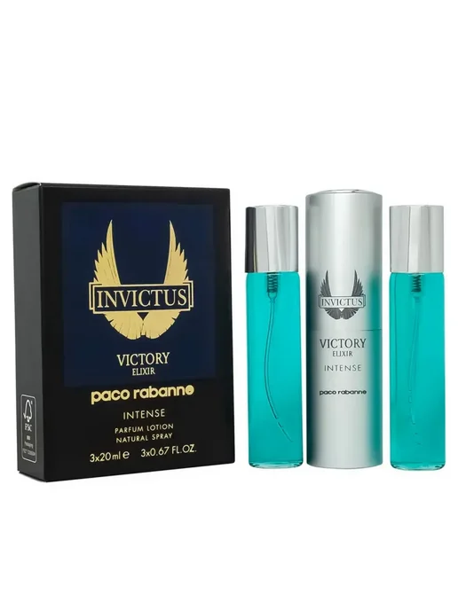 набор подарочный Мини набор духов Paco Rabanne Invictus Victory Elixir, 3 шт, фото 2