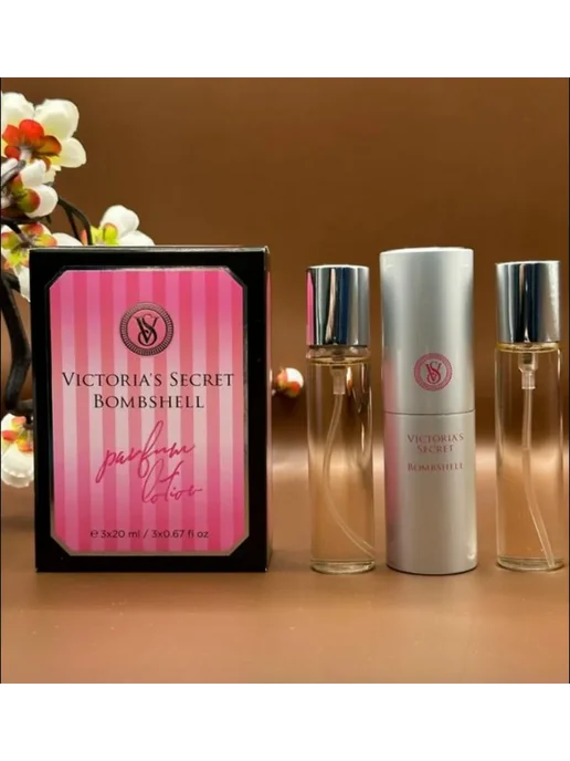 набор подарочный Мини набор духов Victoria's Secret Bombshell-Виктория Секрет, 3 шт, фото 2