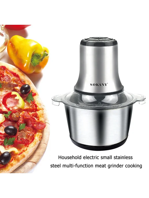 Нержавеющая сталь 800W мясорубка для дома, блендер для Baby, 800 Вт, фото 4
