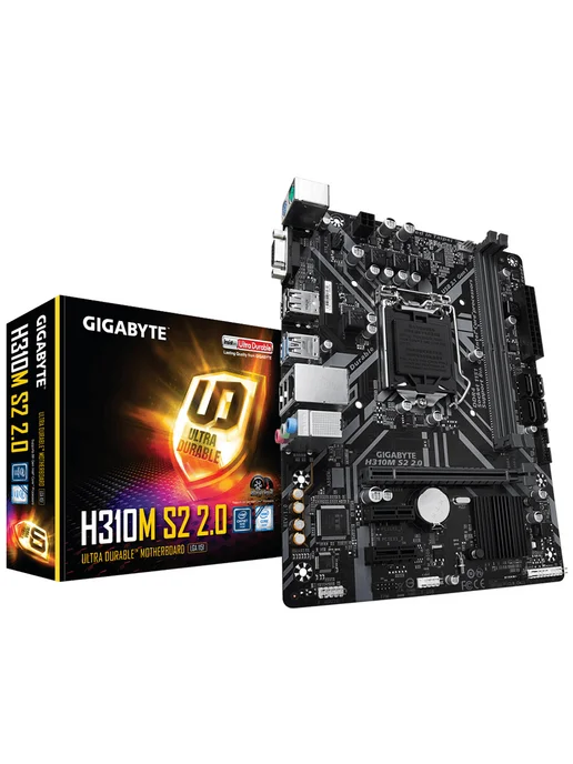 Gigabyte H310M A 2.0 (Intel 1151 v2, DDR4, H310) материнская плата, dimm, фото 2