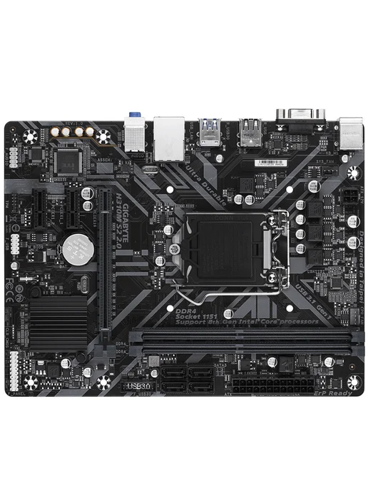 Gigabyte H310M A 2.0 (Intel 1151 v2, DDR4, H310) материнская плата, dimm, фото 3