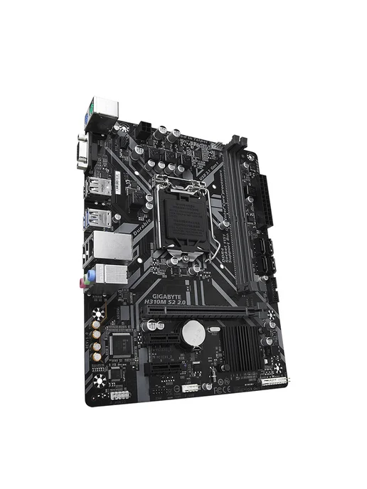 Gigabyte H310M A 2.0 (Intel 1151 v2, DDR4, H310) материнская плата, dimm, фото 4