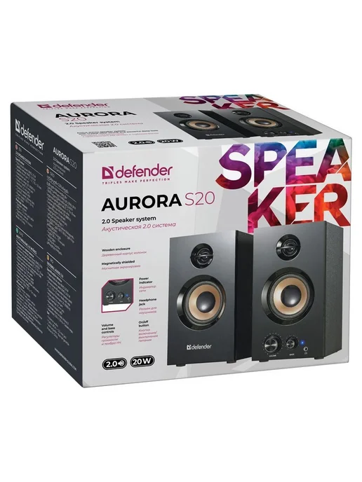 DEFENDER Колонки Aurora S20 Black (65419), черный, фото 2