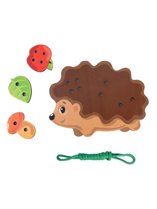 Baby Toys Деревянная шнуровка Ёжик, вариант, фото 2