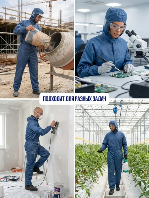 Чисто Панда Комбинезон костюм защитный многоразовый Каспер, синий, фото 2