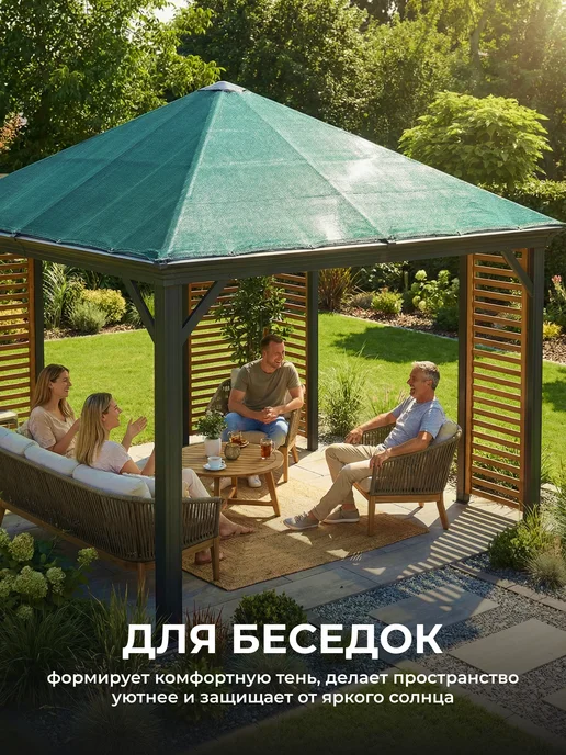 ЧЗМ Сетка затеняющая 55% для забора сада и огорода 1,5х10м, 1.5x10 м, фото 5