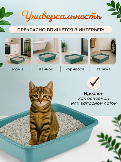 Ferplast Открытый лоток под наполнитель для кошек, голубой, фото 2