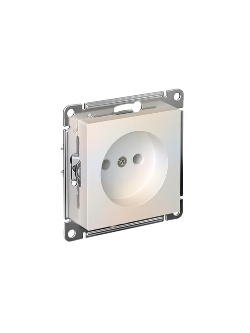 Systeme Electric AtlasDesign розетка без заземления без шторок жемчуг, бежевый, фото 6