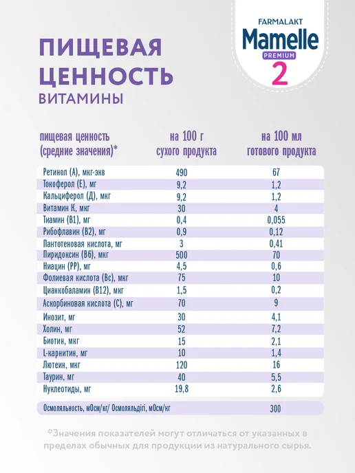 Mamelle Смесь сухая молочная Мамель Премиум 2 с 6 до 12 мес, 300х3шт, 3 шт, фото 7