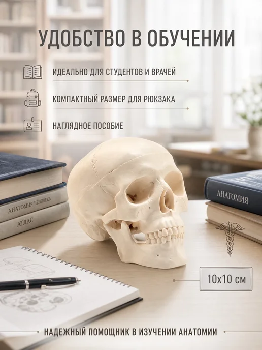 Сималенд Анатомическая модель черепа человека мини, вариант, фото 3