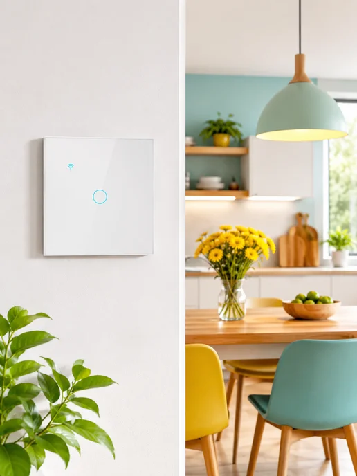 Chevolink Умный сенсорный выключатель с Алисой Поддержка WiFi APP, белый, фото 8