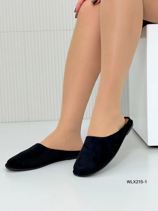 Manvida Мюли закрытые сабо летние, черный, фото 2