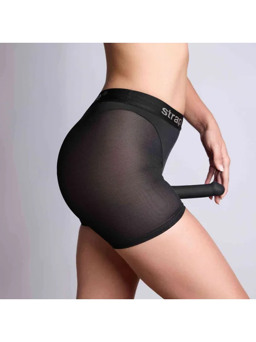 STRAP-ON-ME Пояс для страпона Harnais Lingerie Halo, M, черный