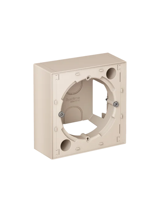 Systeme Electric Рамка AtlasDesign 1-постовая для наружного монтажа бежевый, бежевый, фото 6