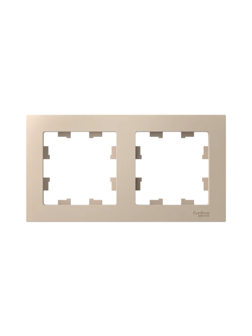 Systeme Electric Рамка AtlasDesign 2-постовая песочный, желтый, фото 7