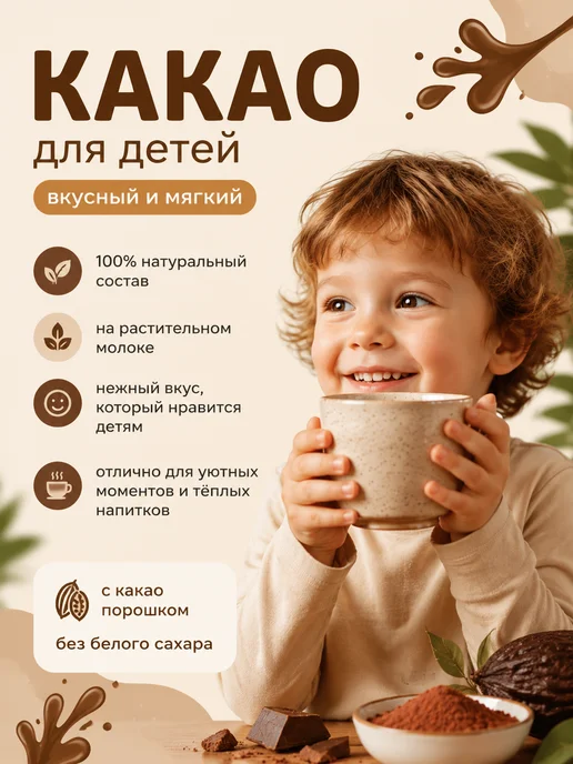 Yappi Какао детское растворимое без сахара, 250 г, 250 г, фото 2