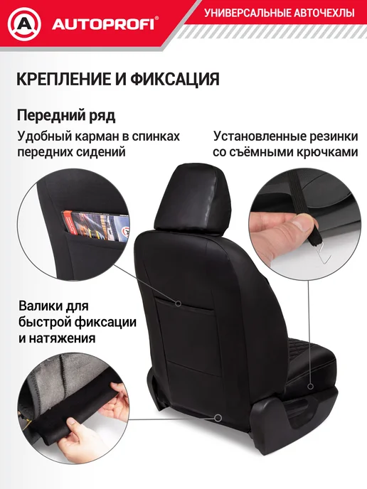AUTOPROFI Чехлы на сиденья автомобиля, синий, фото 5