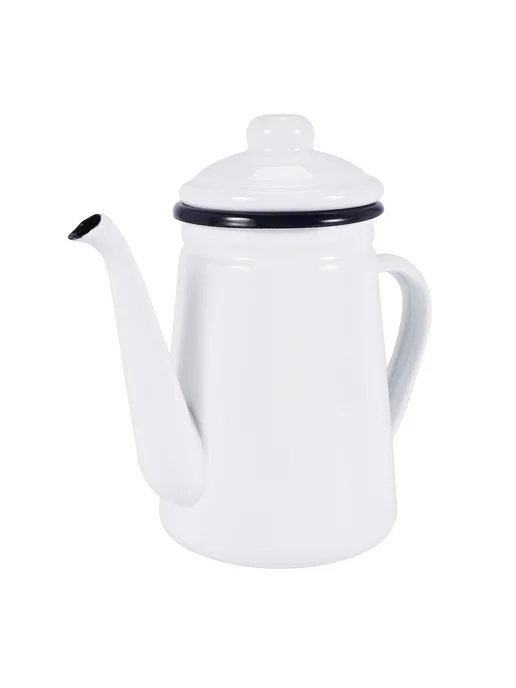 1 1L High-Grade Enamel Coffee Pot Pour over Milk Water Jug, 1 л