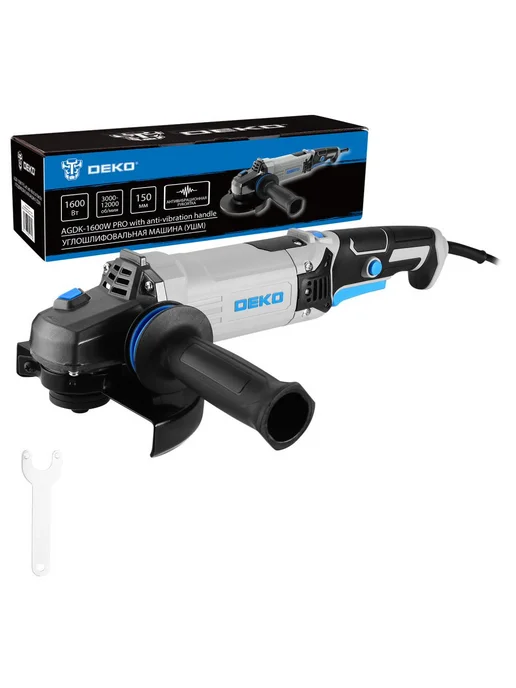 DEKO Болгарка AGDK-1600W PRO 150мм,1600Вт, рег. скорости, 1600 Вт, фото 8