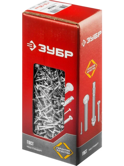 ЗУБР Гвозди строительные оцинкованные 20x1.6 мм 305031-16-020, 20x1.6 мм, фото 2