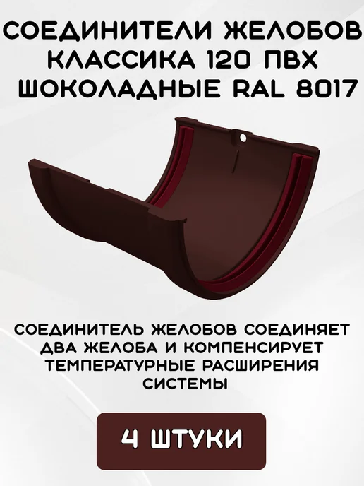 Grand Line Комплект желобов на 6 метров RAL8017, 7 м, фото 5