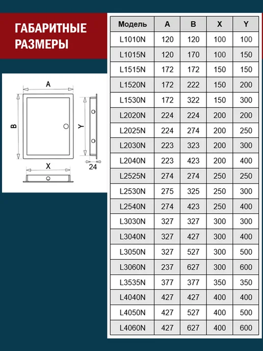 EVECS Люк ревизионный нажимной 150х150 с фланцем LN, 350x350, фото 6