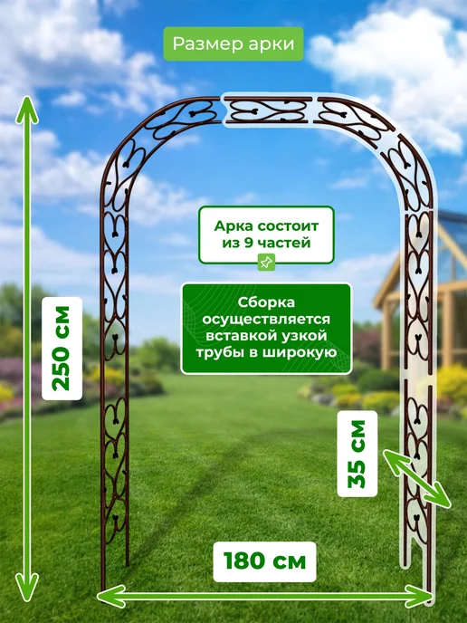 САДОВКИН Арка Узорная 35 ПТ, коричневый, фото 2