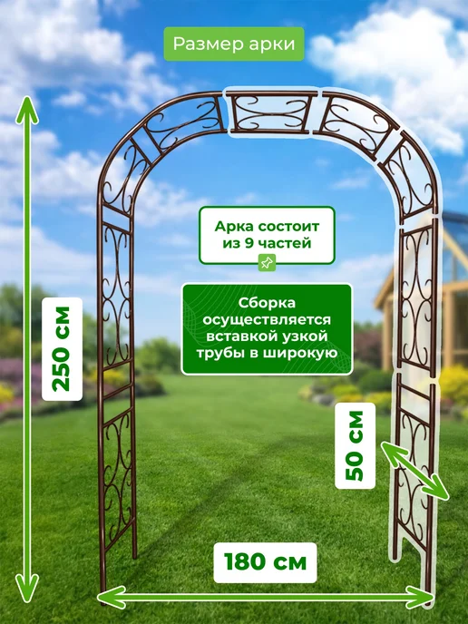 САДОВКИН Арка Прованс 50 пруток Гранд, зеленый, фото 2