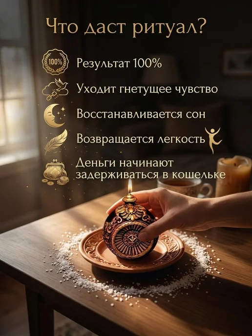 Магические свечи Магическая свеча Чистка дома, черный, фото 8