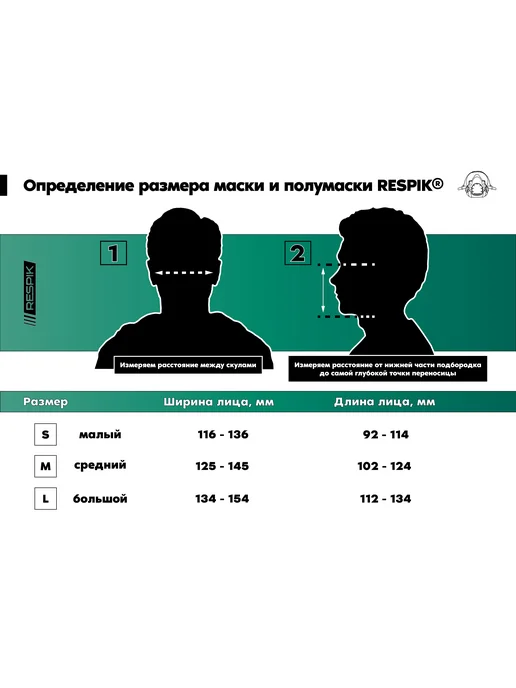 RESPIK Респиратор для защиты от химии 802 размер М, 7 шт, фото 8