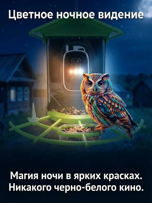 кормушка для птиц уличная на дерево с камерой, вариант, фото 6