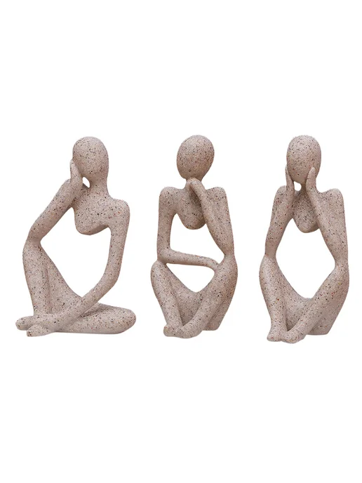 3шт Современная абстракция Thinker статуэтка resin, 3 шт