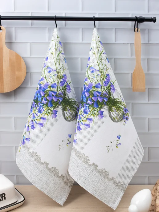 Wellness Набор полотенец 45х60 см 2 шт кухонные рогожка, 45x60 см, 2 шт